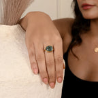 Sterling Silver Emerald Gemstone Rings - La Vitá Jewels