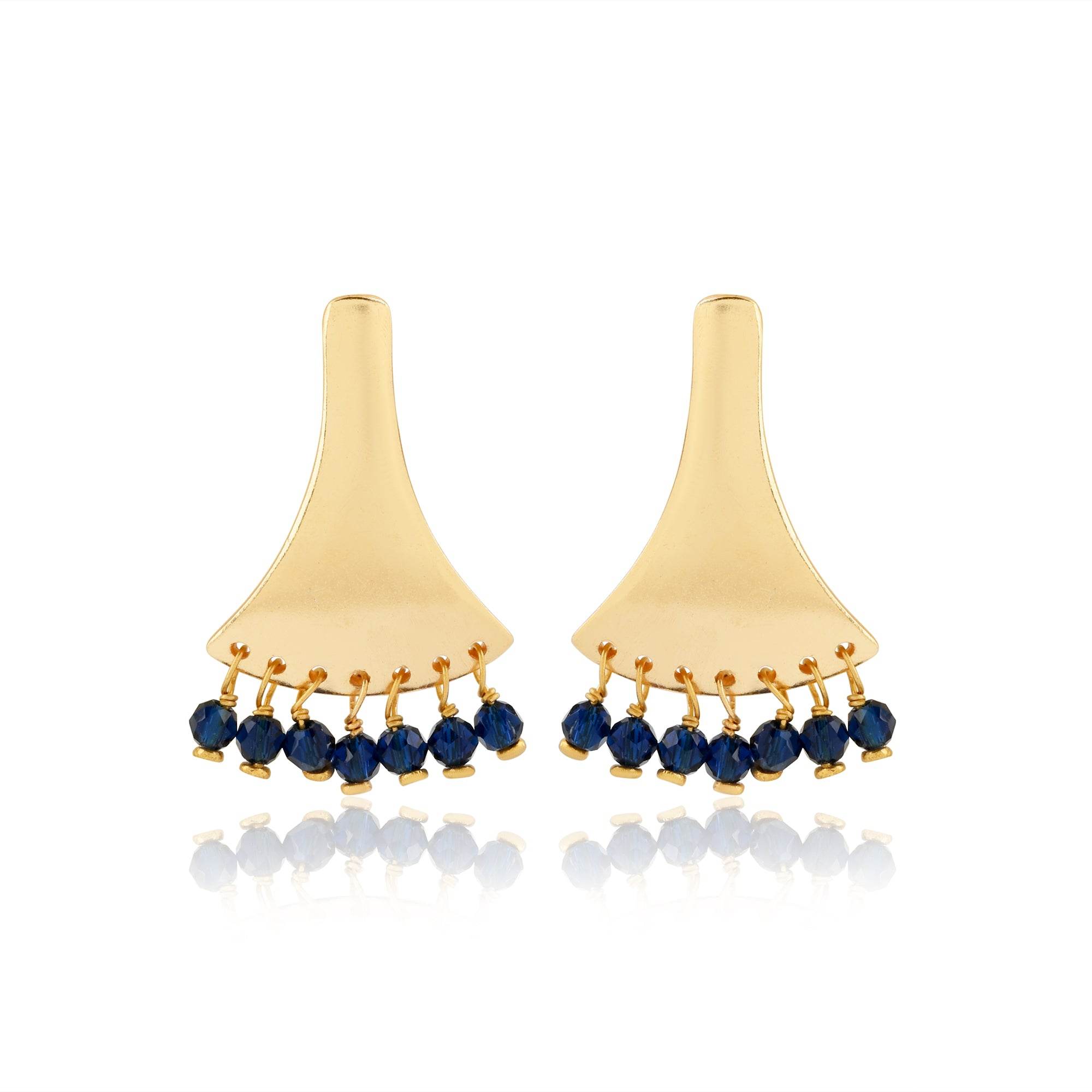 Sanskriti Iolite Beads Earrings - La Vitá Jewels