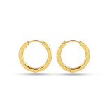 Circle shape Hammered Huggies Earrings
