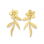 Chandrika Hammered Leaf Earrings - La Vitá Jewels