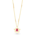 Serene Love Ruby Lotus Necklace - La Vitá Jewels