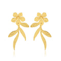 Chandrika Hammered Leaf Earrings - La Vitá Jewels