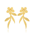 Chandrika Hammered Leaf Earrings - La Vitá Jewels
