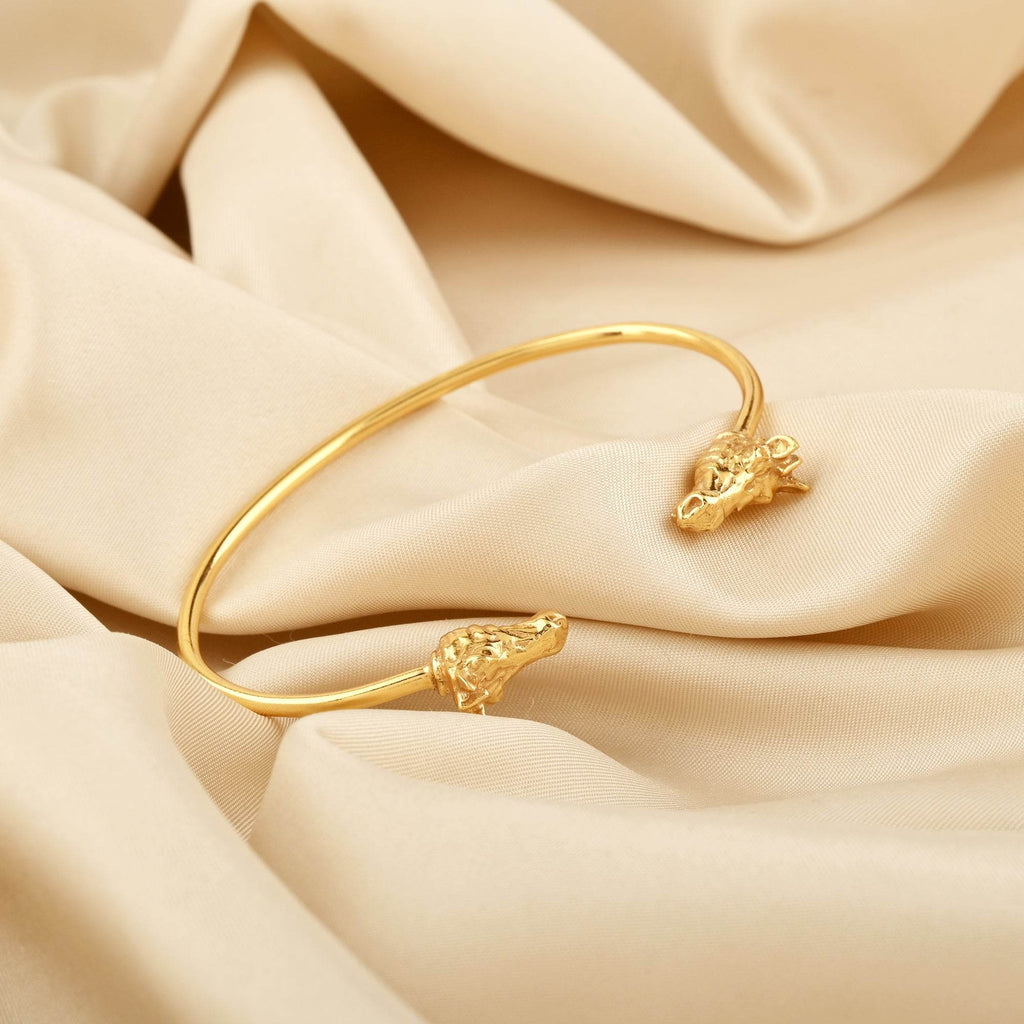 Double Horse Head Bangle Bracelets - La Vitá Jewels