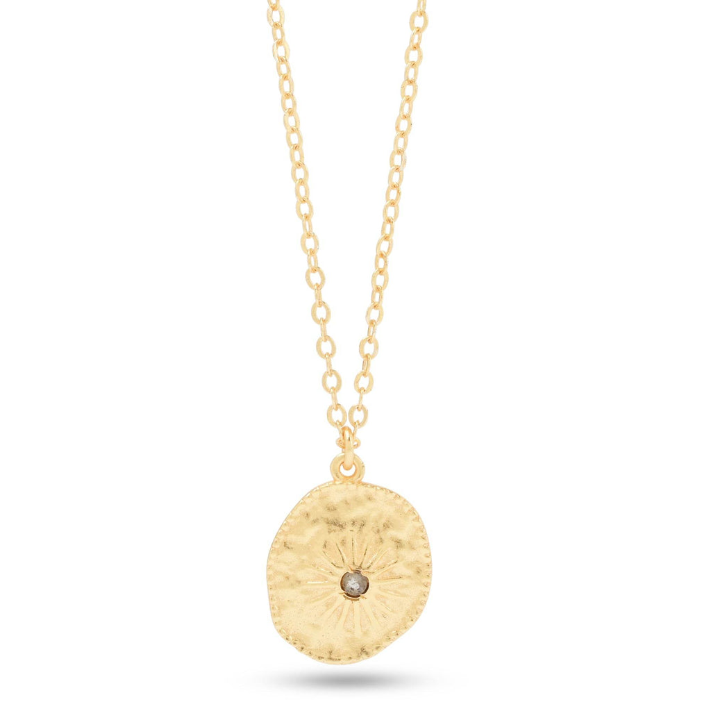 Sun Texture with Labradorite Necklaces - La Vitá Jewels