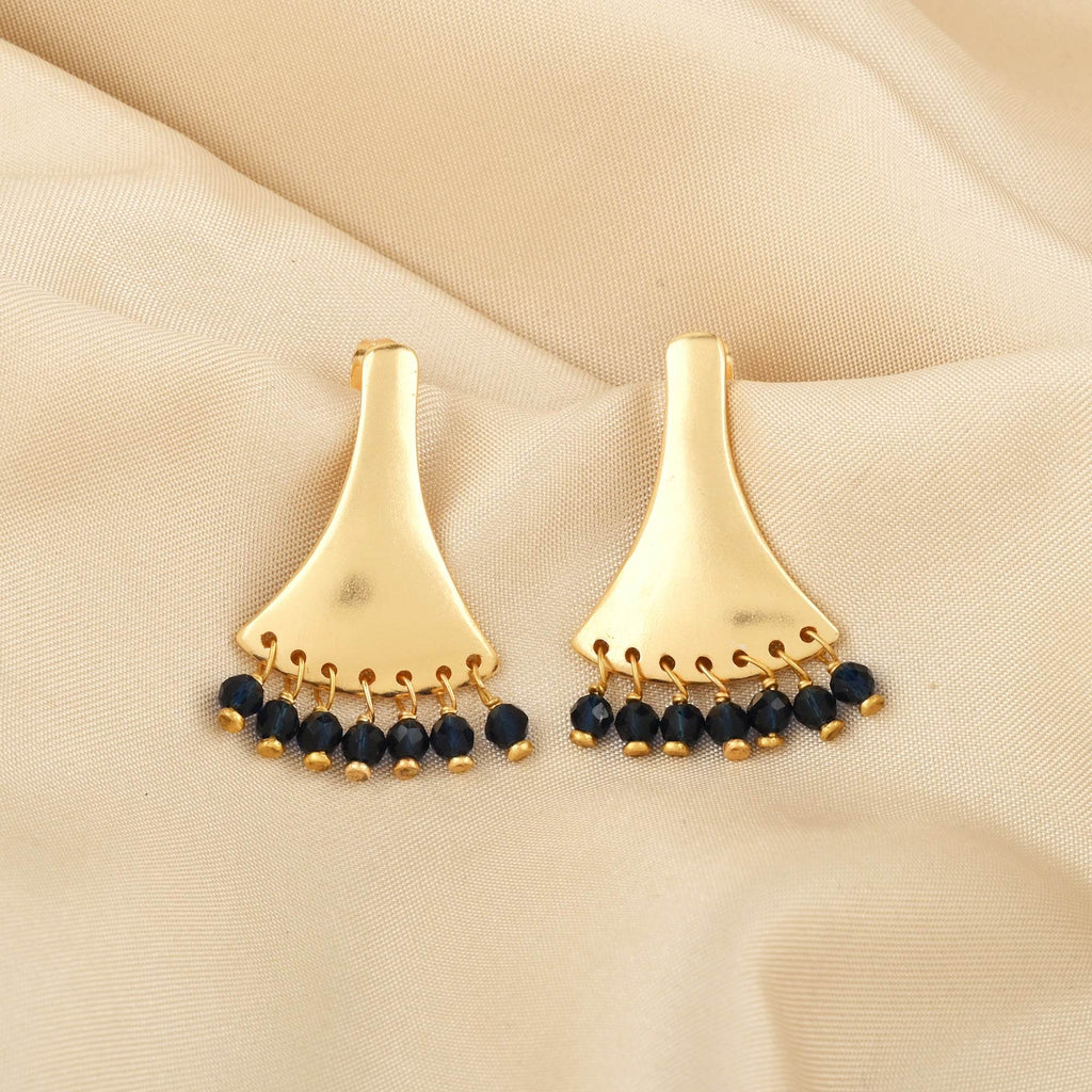 Sanskriti Iolite Beads Earrings - La Vitá Jewels