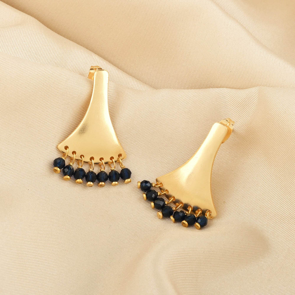 Sanskriti Iolite Beads Earrings - La Vitá Jewels