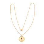 Ruby Gemstone Textured Necklace - La Vitá Jewels