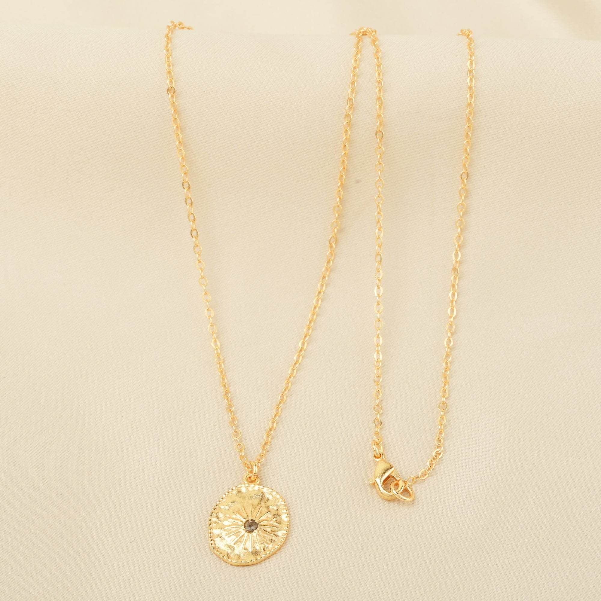 Sun Texture with Labradorite Necklaces - La Vitá Jewels