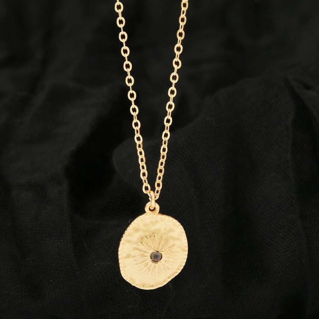 Sun Texture with Labradorite Necklaces - La Vitá Jewels