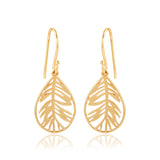 Metal Leaf shape Dangle Earrings