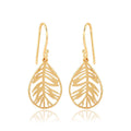 Metal Leaf shape Dangle Earrings - La Vitá Jewels