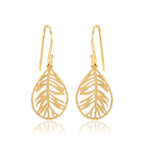 Metal Leaf shape Dangle Earrings - La Vitá Jewels