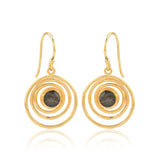 Spiral Shape Labradorite Dangle Earrings