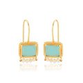 Princess Aqua and Pearl Earrings - La Vitá Jewels