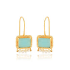 Princess Aqua and Pearl Earrings - La Vitá Jewels