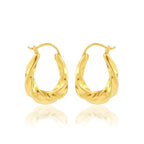 Twisted Spiral Clip-on Hoop Earrings - La Vitá Jewels