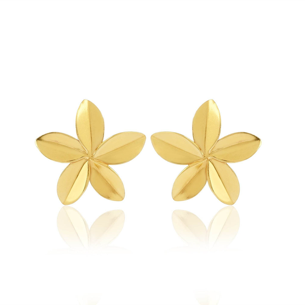 Metal Flower Stud Earrings - La Vitá Jewels