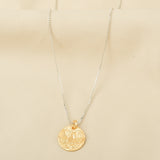 Birds Texture with Gold Tone Necklaces