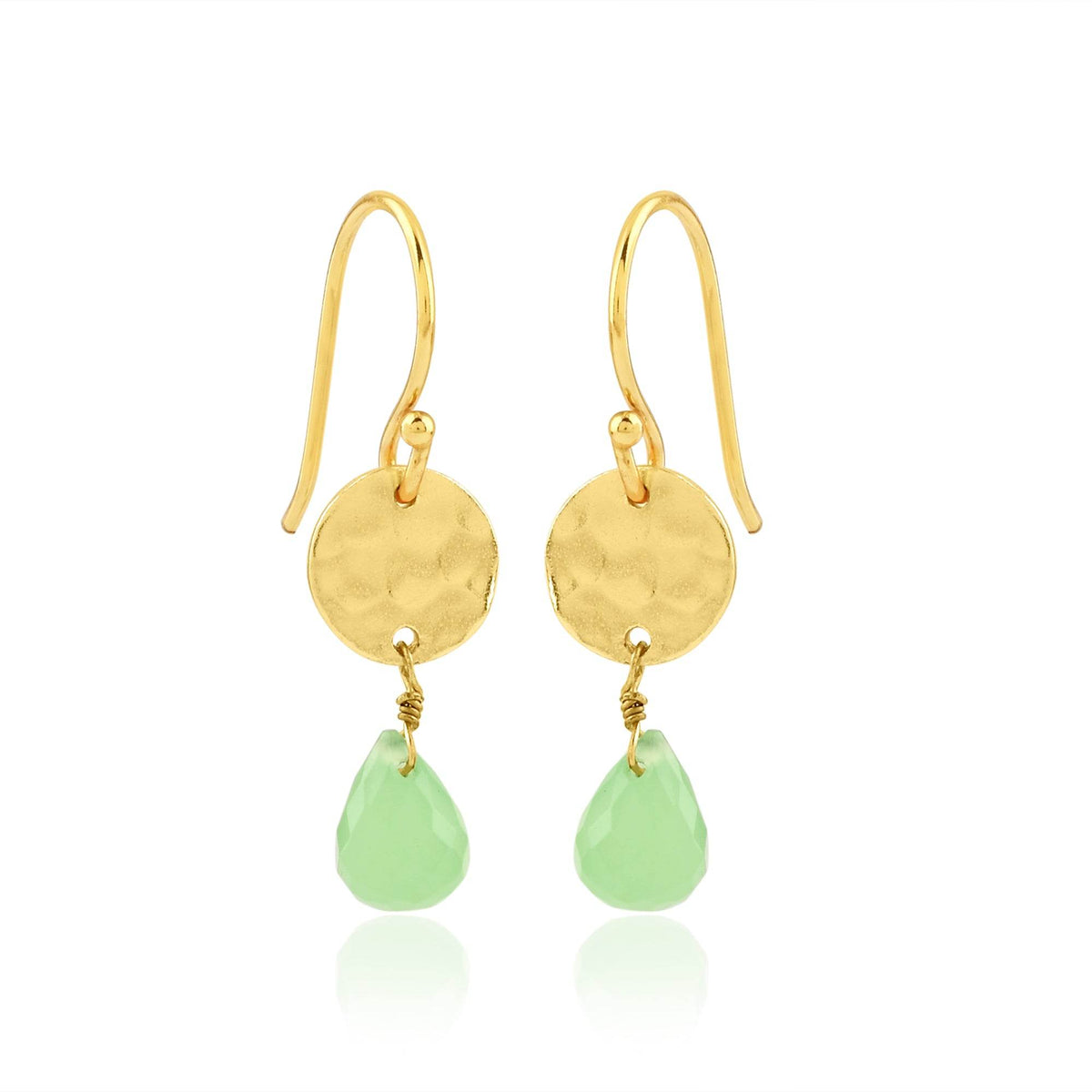 Luxe Links Chalcy Gemstone Earrings - La Vitá Jewels