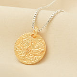 Birds Texture with Gold Tone Necklaces