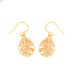 Metal Leaf shape Dangle Earrings - La Vitá Jewels