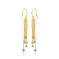 Labradorite Beads Fringe Dangle Earrings - La Vitá Jewels