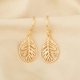 Metal Leaf shape Dangle Earrings