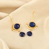 Lapis Lazuli with Natural Pearl Earrings