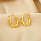 Twisted Spiral Clip-on Hoop Earrings - La Vitá Jewels