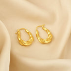 Twisted Spiral Clip-on Hoop Earrings - La Vitá Jewels