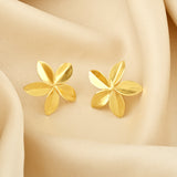 Metal Flower Stud Earrings