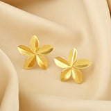 Metal Flower Stud Earrings