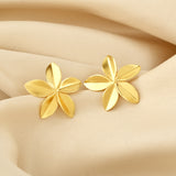 Metal Flower Stud Earrings