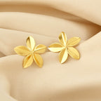 Metal Flower Stud Earrings - La Vitá Jewels