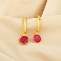 Betty Hoops Pink Quartz and Amazonite Gemstone - La Vitá Jewels