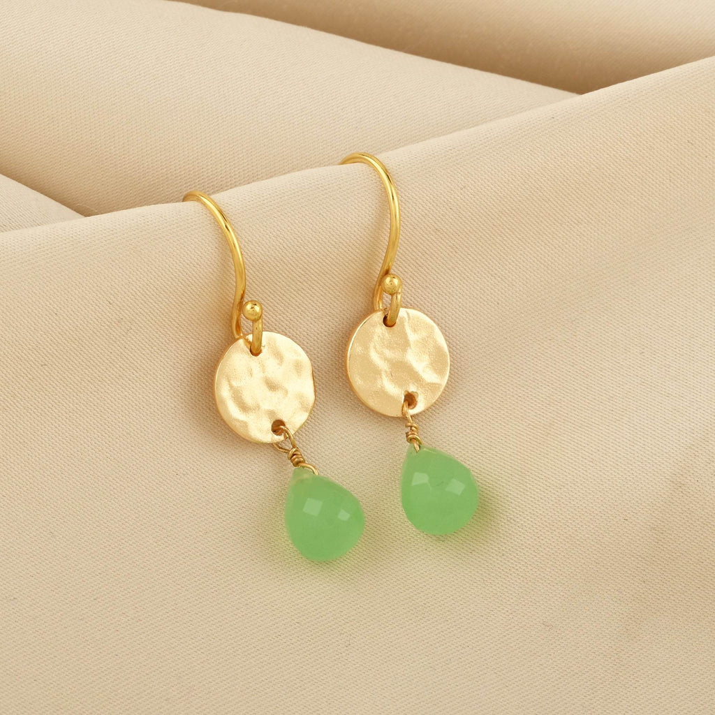 Luxe Links Chalcy Gemstone Earrings - La Vitá Jewels