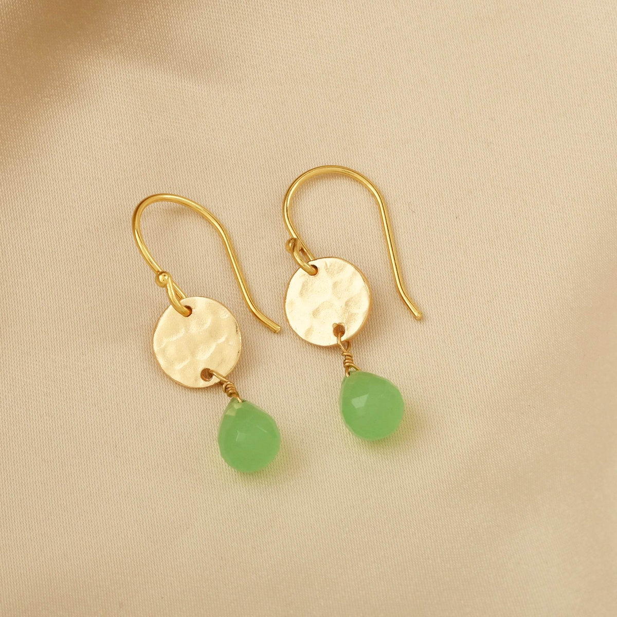 Luxe Links Chalcy Gemstone Earrings - La Vitá Jewels