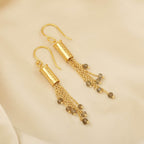 Labradorite Beads Fringe Dangle Earrings - La Vitá Jewels