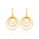 Multi Layer Circle Dangle Earrings
