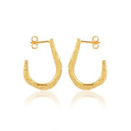 Hammered Drop shape Hoop Earrings - La Vitá Jewels