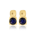Blue Sapphire Post Earrings - La Vitá Jewels