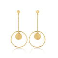 Circle Space Textured Earrings - La Vitá Jewels