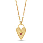 Garnet Stone Love Necklace - La Vitá Jewels