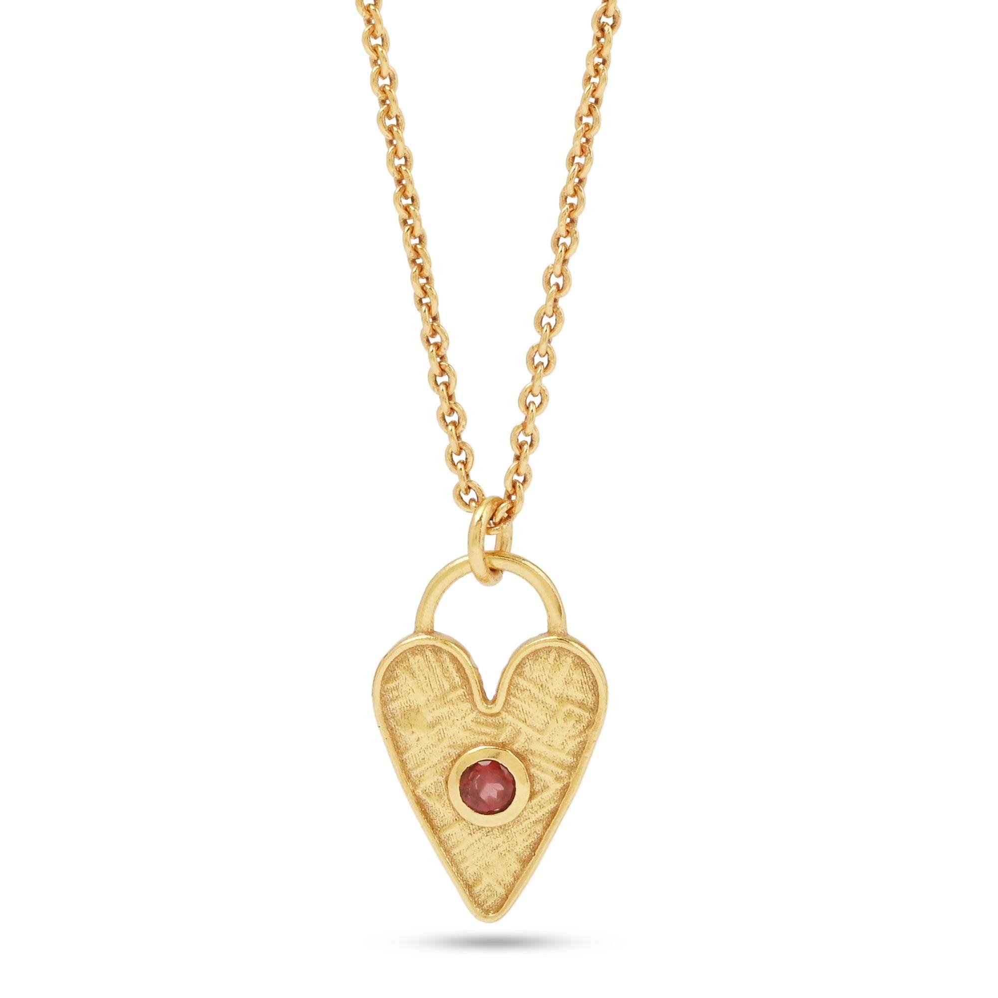 Garnet Stone Love Necklace - La Vitá Jewels