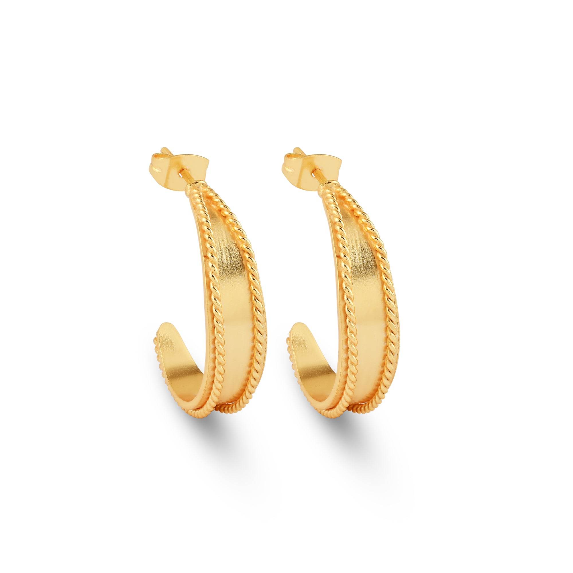 Dipti Twisted Hoop Earrings - La Vitá Jewels