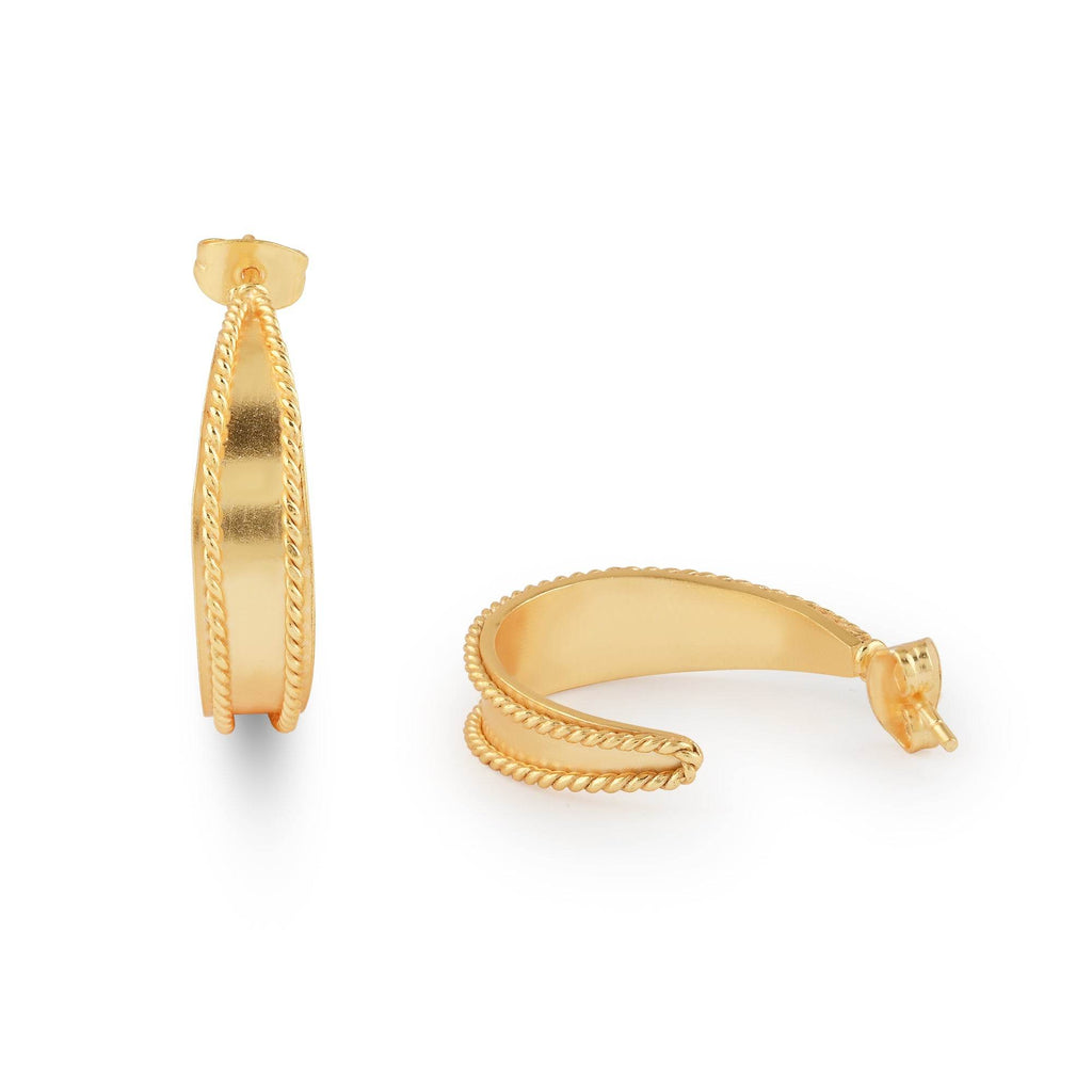 Dipti Twisted Hoop Earrings - La Vitá Jewels