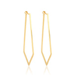 Dainty Pentagon Hoop Earrings