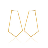 Dainty Pentagon Hoop Earrings