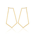 Dainty Pentagon Hoop Earrings - La Vitá Jewels